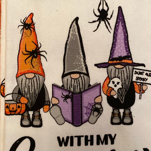 Halloween Gnome Kitchen Towels Set of 2, Halloween With My Gnomies, Witch Gnomes - Picture 10 of 12